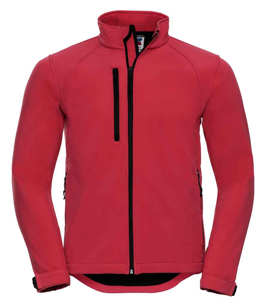 Russell Soft Shell Jacket in Classic Red by Russell — Custom branded clothing by Print Press, featuring premium embroidery produced in our specialist print lab in the UK.
