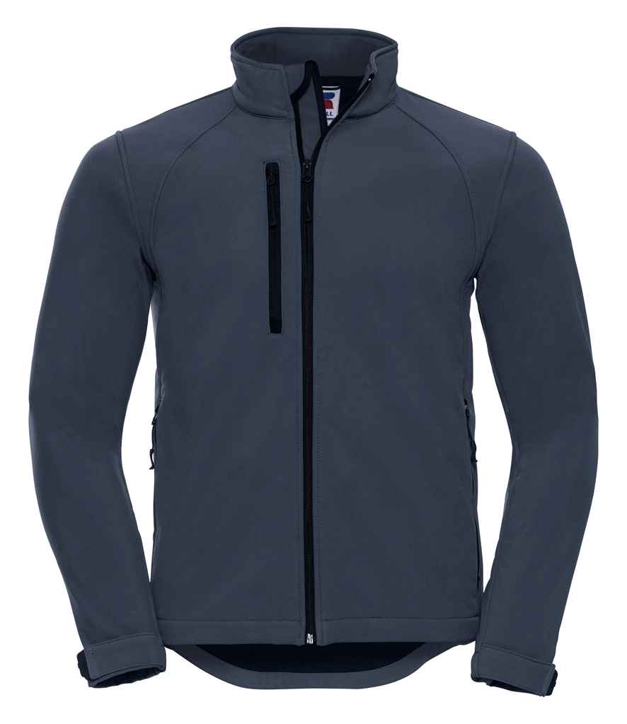 Russell Soft Shell Jacket in French Navy by Russell — Custom branded clothing by Print Press, featuring premium embroidery produced in our specialist print lab in the UK.