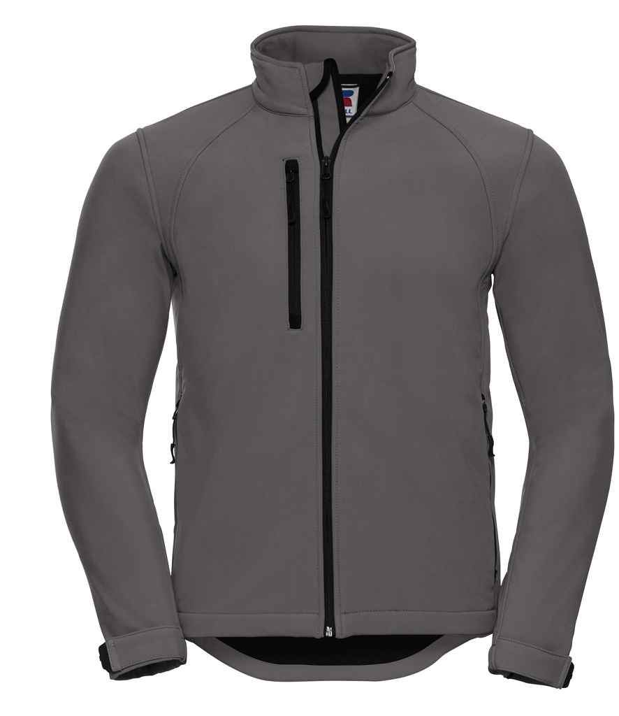 Russell Soft Shell Jacket in Titanium by Russell — Custom branded clothing by Print Press, featuring premium embroidery produced in our specialist print lab in the UK.