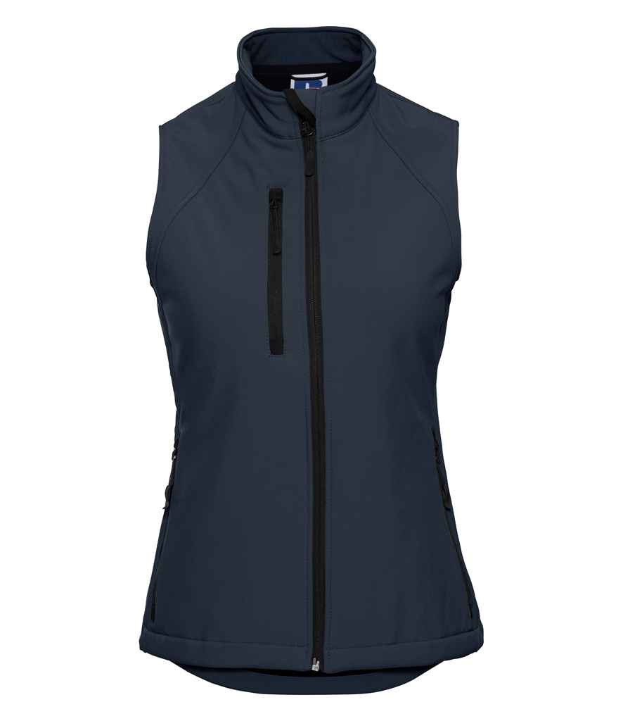 Russell Ladies Soft Shell Gilet in by Russell — Custom branded clothing by Print Press, featuring premium embroidery produced in our specialist print lab in the UK.