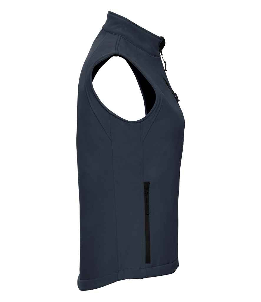 Russell Ladies Soft Shell Gilet in by Russell — Custom branded clothing by Print Press, featuring premium embroidery produced in our specialist print lab in the UK.