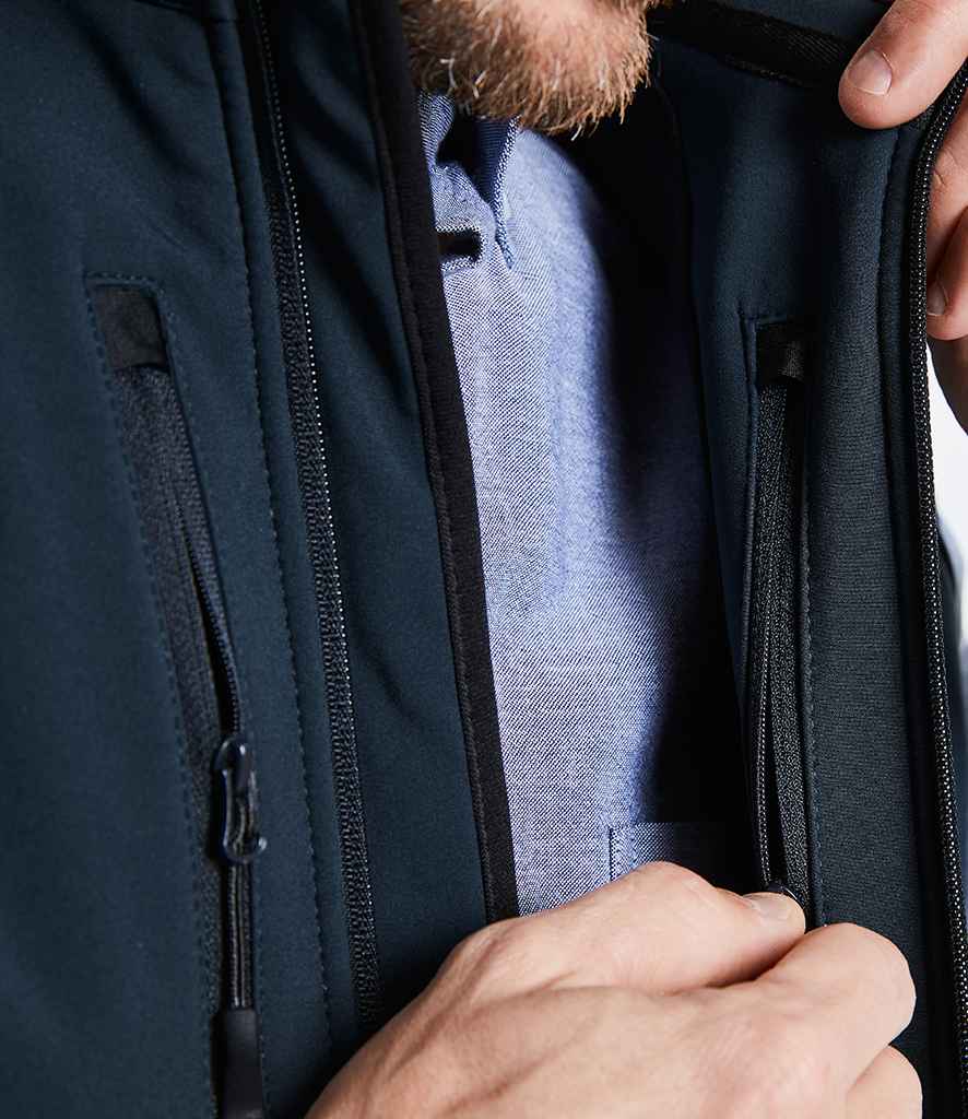 Russell Soft Shell Gilet in by Russell — Custom branded clothing by Print Press, featuring premium embroidery produced in our specialist print lab in the UK.