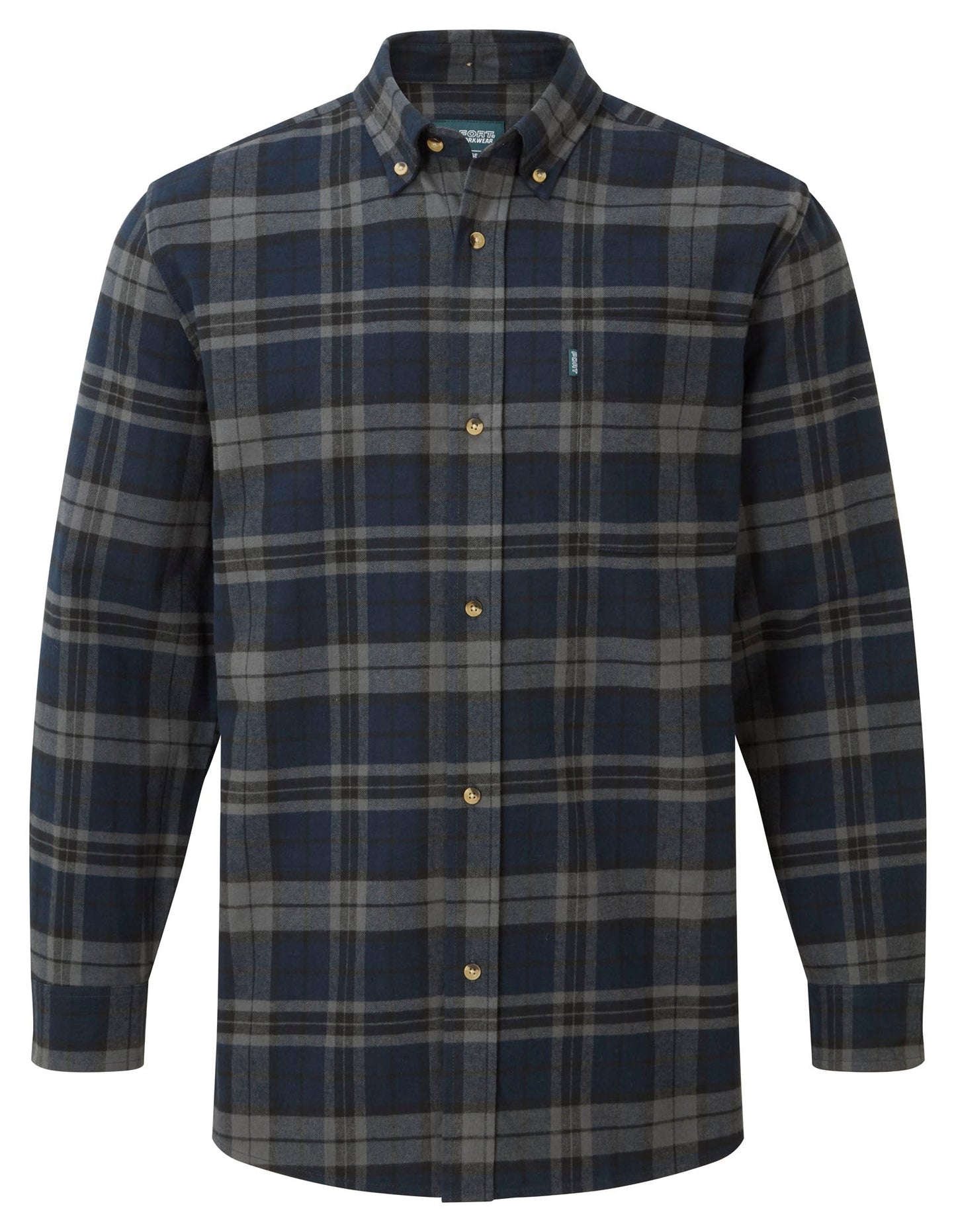 Fort Hyde Shirt in NAVY BLUE by FORT — Custom branded clothing by Print Press, featuring premium embroidery produced in our specialist print lab in the UK.