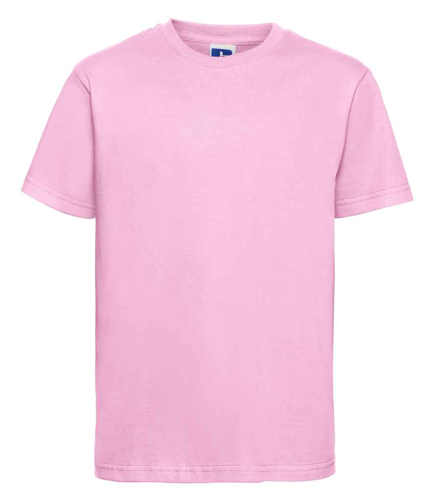 Russell Kids Slim T-Shirt in Candy Pink by Russell — Custom branded clothing by Print Press, featuring premium embroidery produced in our specialist print lab in the UK.
