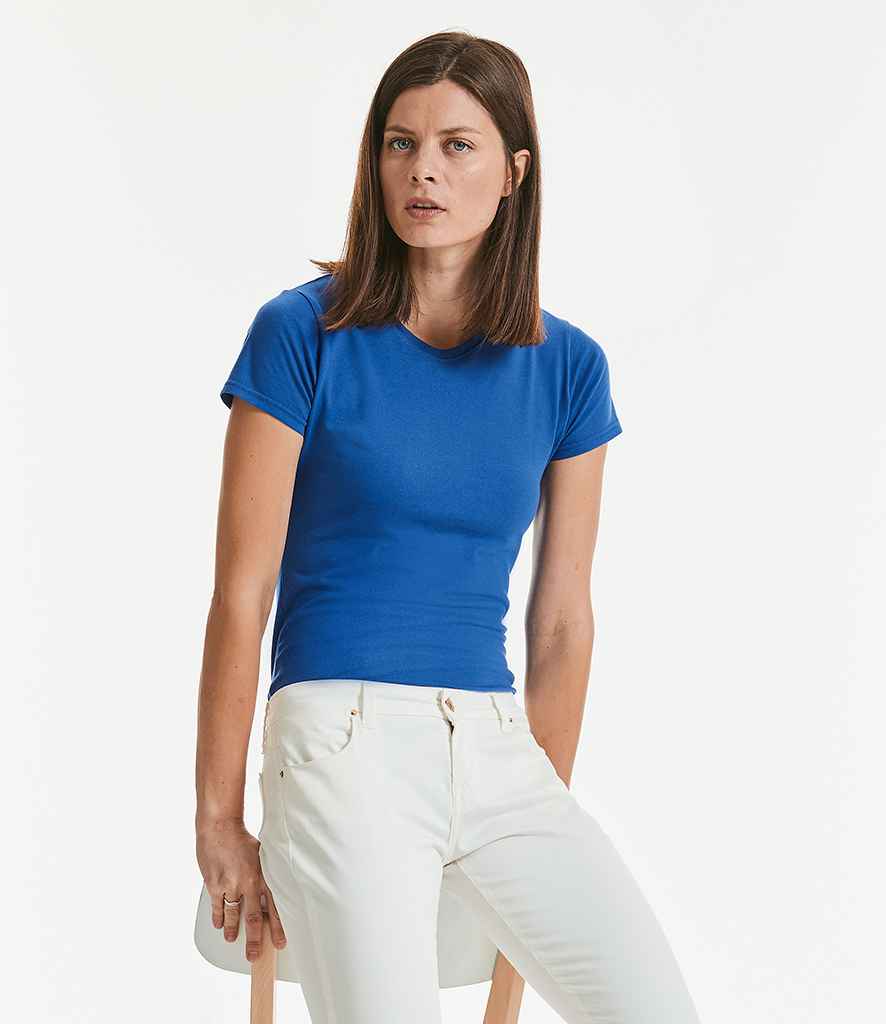 Russell Ladies Lightweight Slim T-Shirt in Bright Royal by Russell — Custom branded clothing by Print Press, featuring premium embroidery produced in our specialist print lab in the UK.