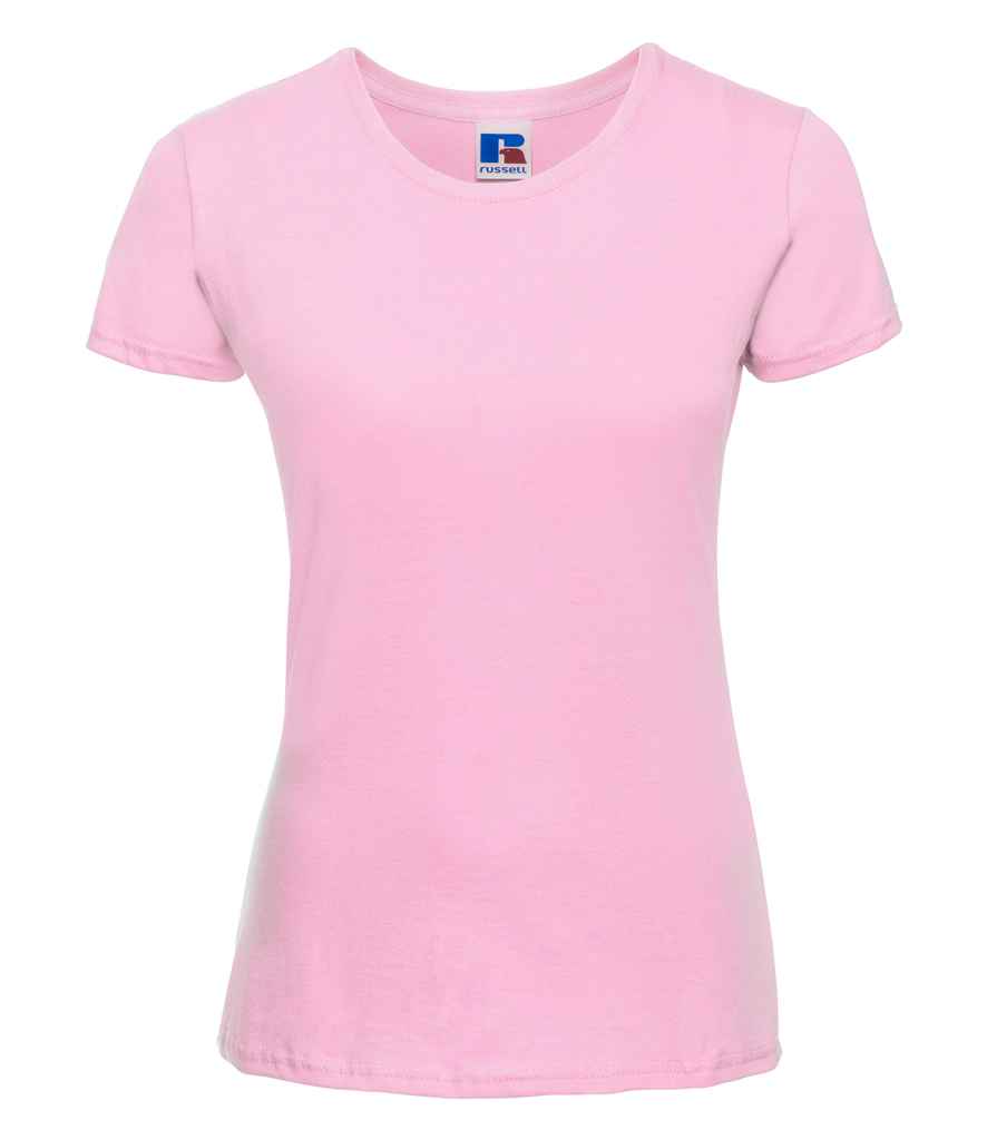 Russell Ladies Lightweight Slim T-Shirt in Candy Pink by Russell — Custom branded clothing by Print Press, featuring premium embroidery produced in our specialist print lab in the UK.