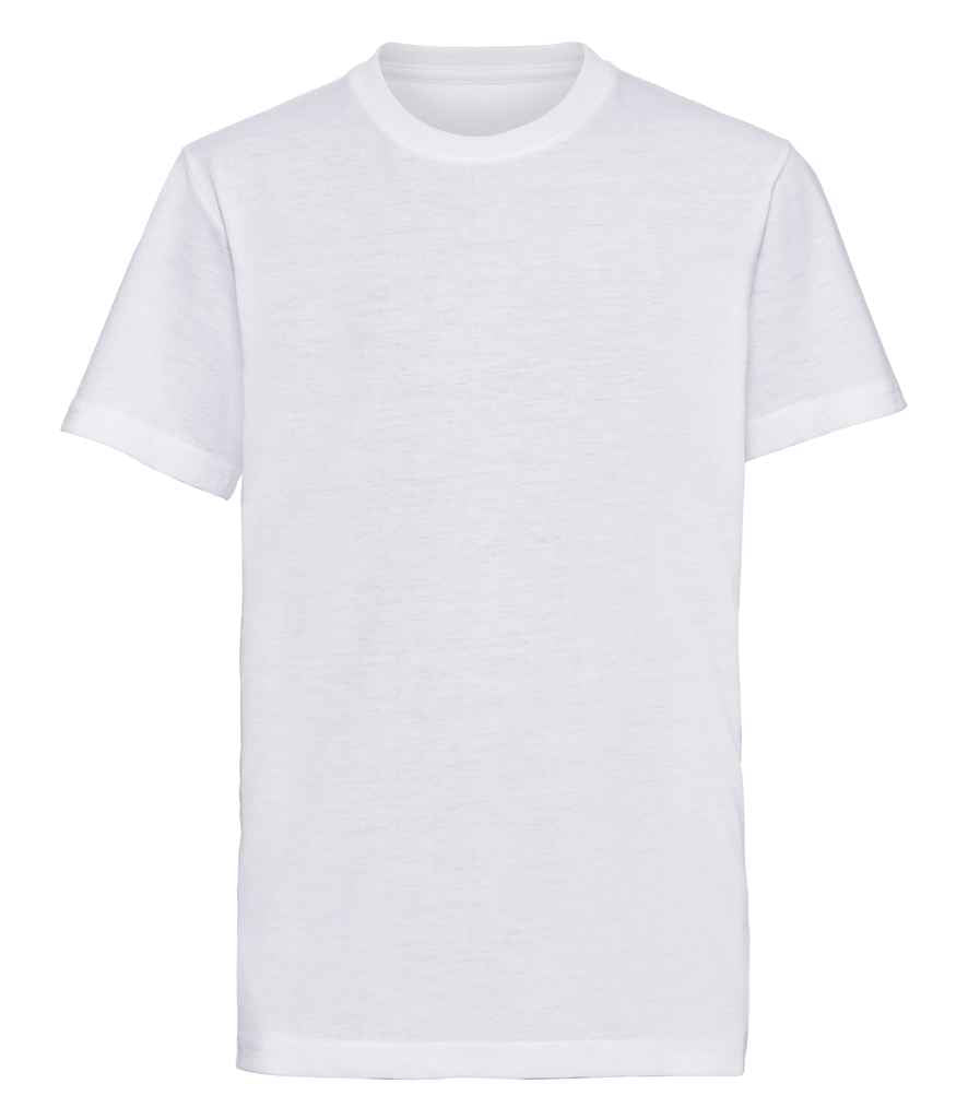 Russell Kids HD T-Shirt in White by Russell — Custom branded clothing by Print Press, featuring premium embroidery produced in our specialist print lab in the UK.