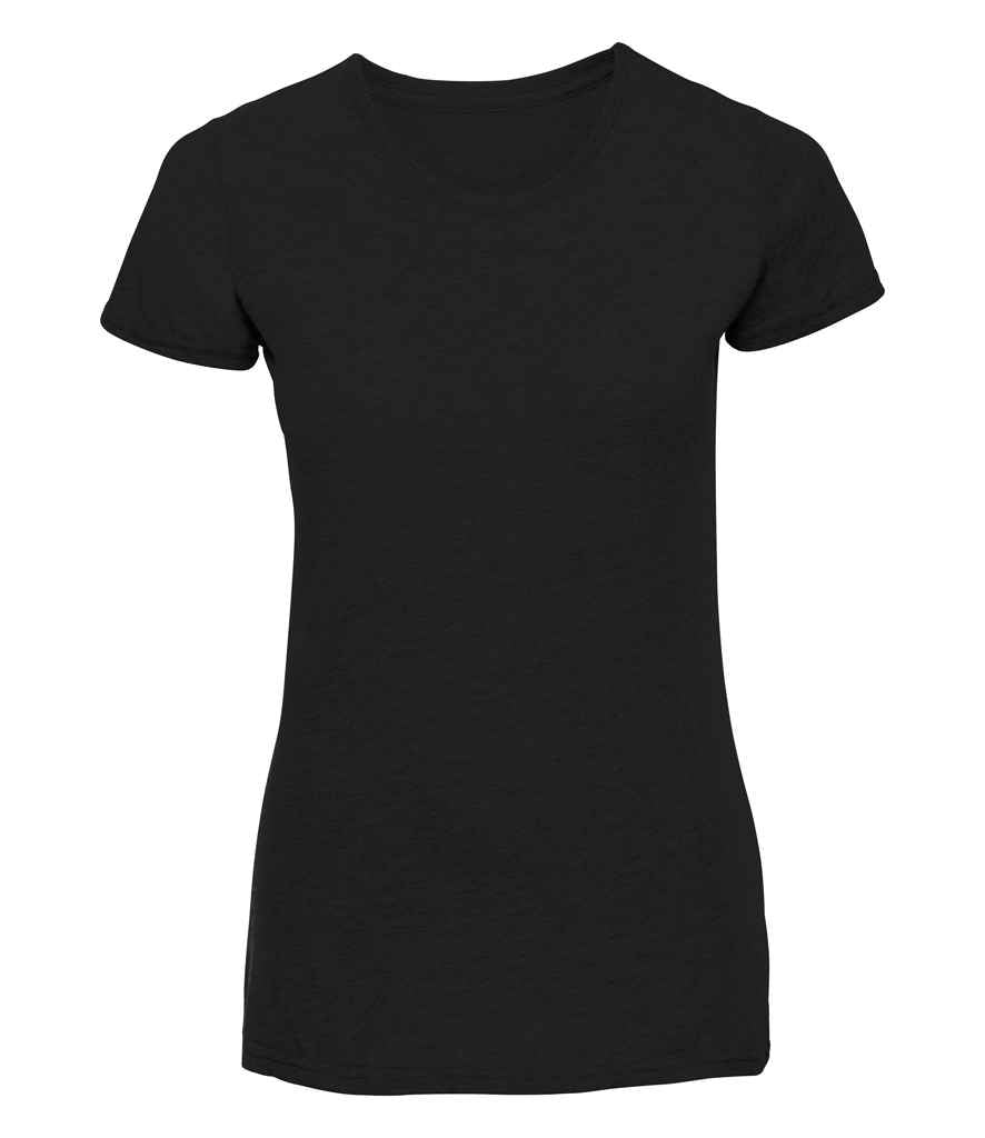 Russell Ladies HD T-Shirt in Black by Russell — Custom branded clothing by Print Press, featuring premium embroidery produced in our specialist print lab in the UK.