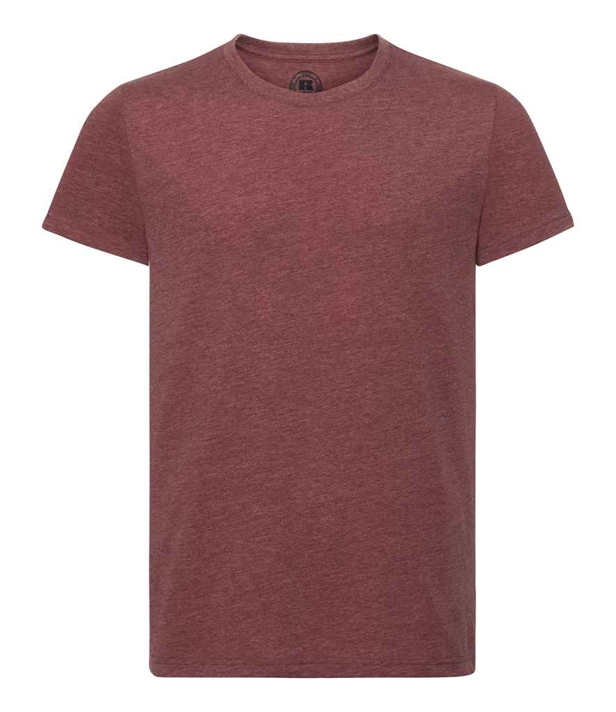 Russell HD T-Shirt in Maroon Marl by Russell — Custom branded clothing by Print Press, featuring premium embroidery produced in our specialist print lab in the UK.