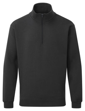 Fort Workforce 1/4 Zip Sweatshirt in GREY by FORT — Custom branded clothing by Print Press, featuring premium embroidery produced in our specialist print lab in the UK.