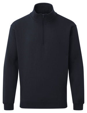 Fort Workforce 1/4 Zip Sweatshirt in NAVY BLUE by FORT — Custom branded clothing by Print Press, featuring premium embroidery produced in our specialist print lab in the UK.