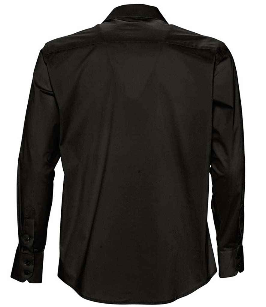 SOL'S Brighton Long Sleeve Fitted Shirt in by SOL'S — Custom branded clothing by Print Press, featuring premium embroidery produced in our specialist print lab in the UK.