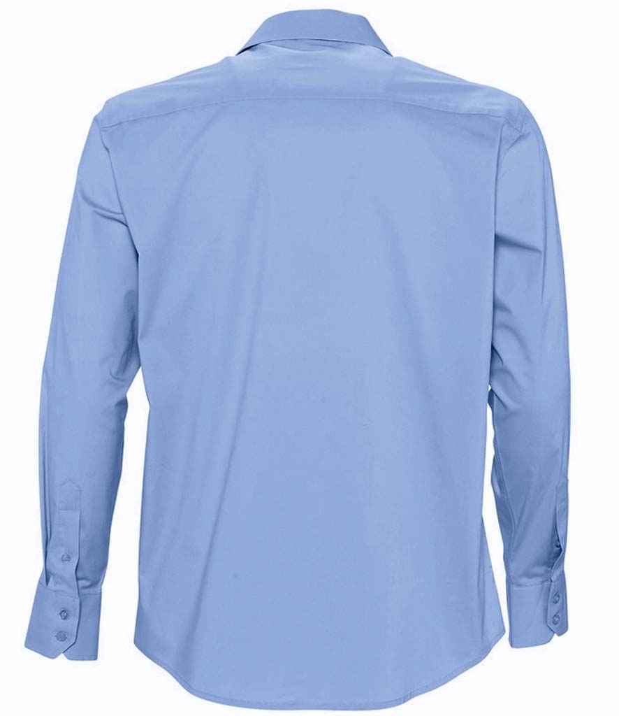 SOL'S Brighton Long Sleeve Fitted Shirt in by SOL'S — Custom branded clothing by Print Press, featuring premium embroidery produced in our specialist print lab in the UK.