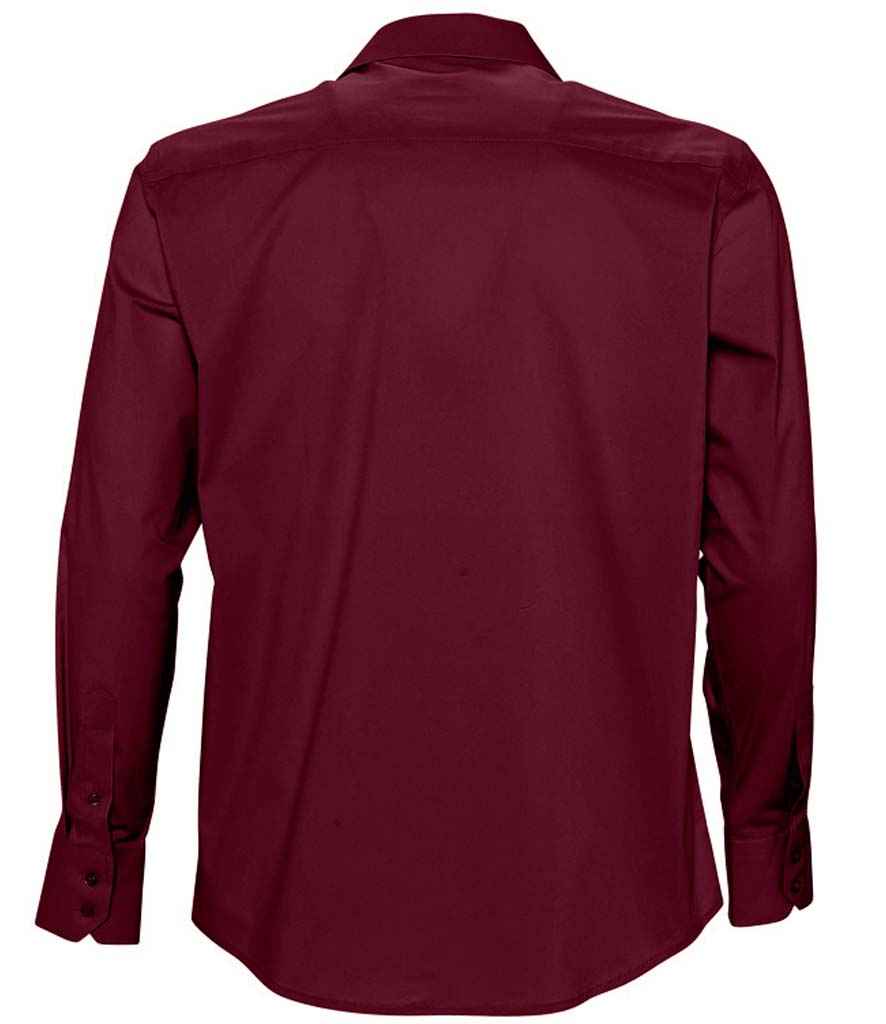 SOL'S Brighton Long Sleeve Fitted Shirt in by SOL'S — Custom branded clothing by Print Press, featuring premium embroidery produced in our specialist print lab in the UK.