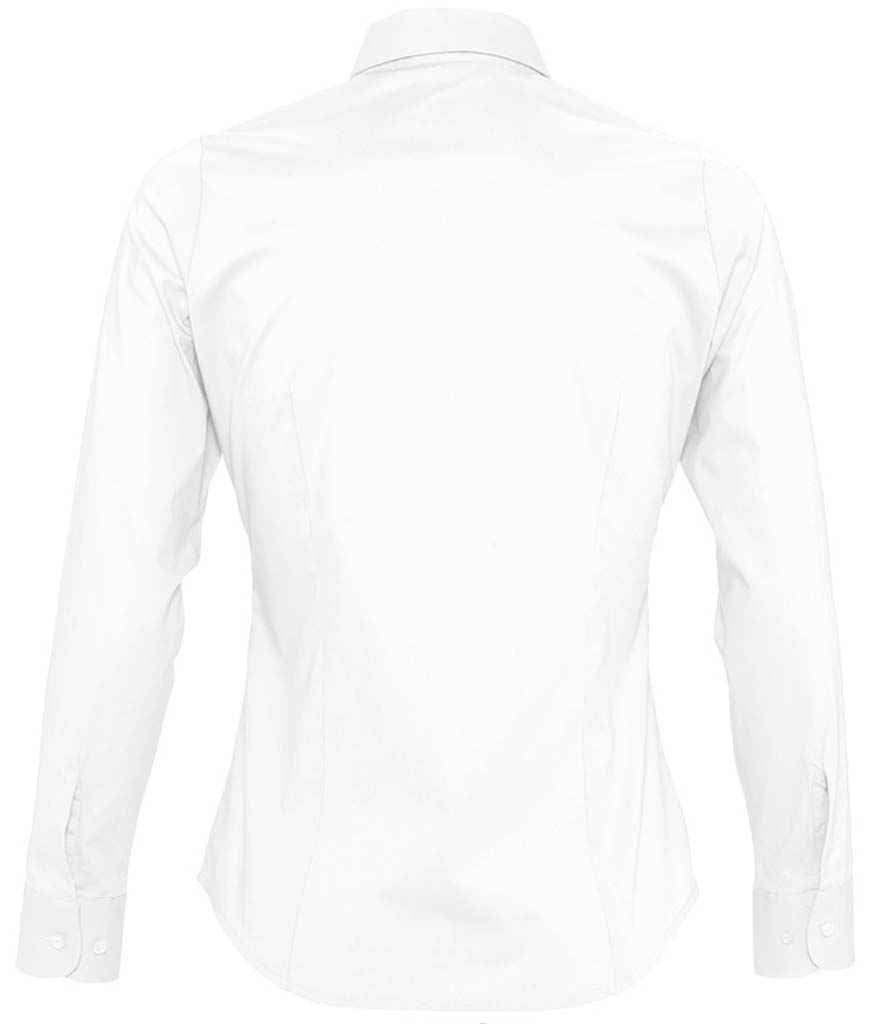 SOL'S Ladies Eden Long Sleeve Fitted Shirt in by SOL'S — Custom branded clothing by Print Press, featuring premium embroidery produced in our specialist print lab in the UK.