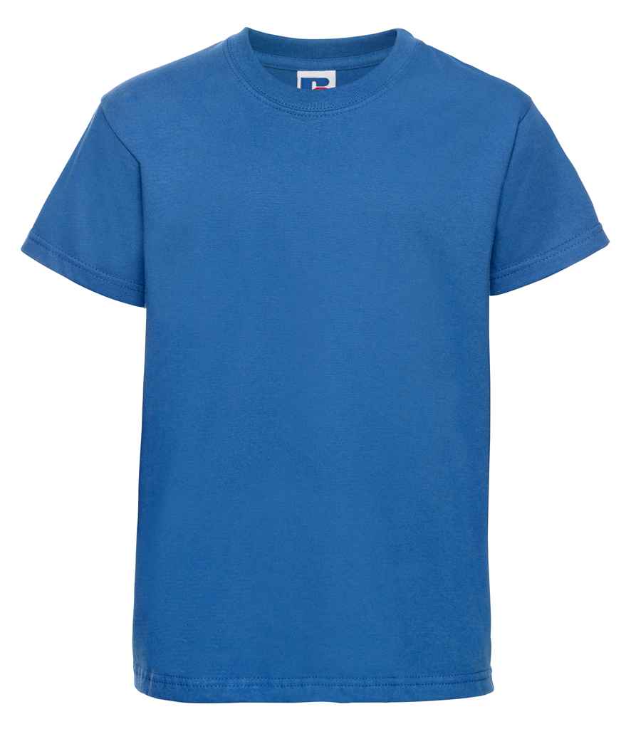 Russell Schoolgear Kids Classic Ringspun T-Shirt in Azure by Russell — Custom branded clothing by Print Press, featuring premium embroidery produced in our specialist print lab in the UK.