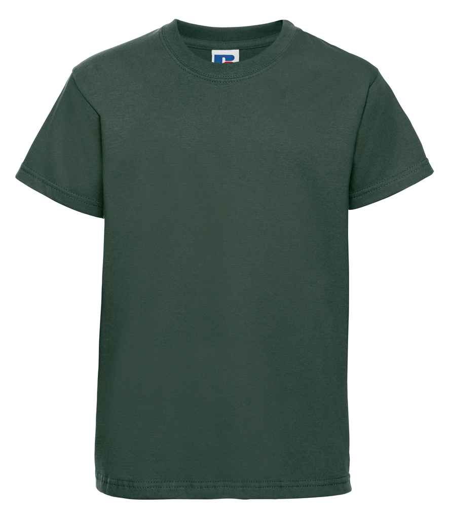 Russell Schoolgear Kids Classic Ringspun T-Shirt in Bottle Green by Russell — Custom branded clothing by Print Press, featuring premium embroidery produced in our specialist print lab in the UK.