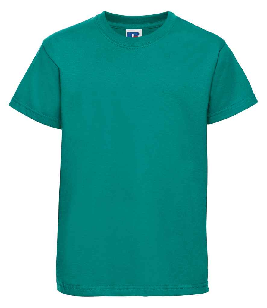 Russell Schoolgear Kids Classic Ringspun T-Shirt in Winter Emerald by Russell — Custom branded clothing by Print Press, featuring premium embroidery produced in our specialist print lab in the UK.