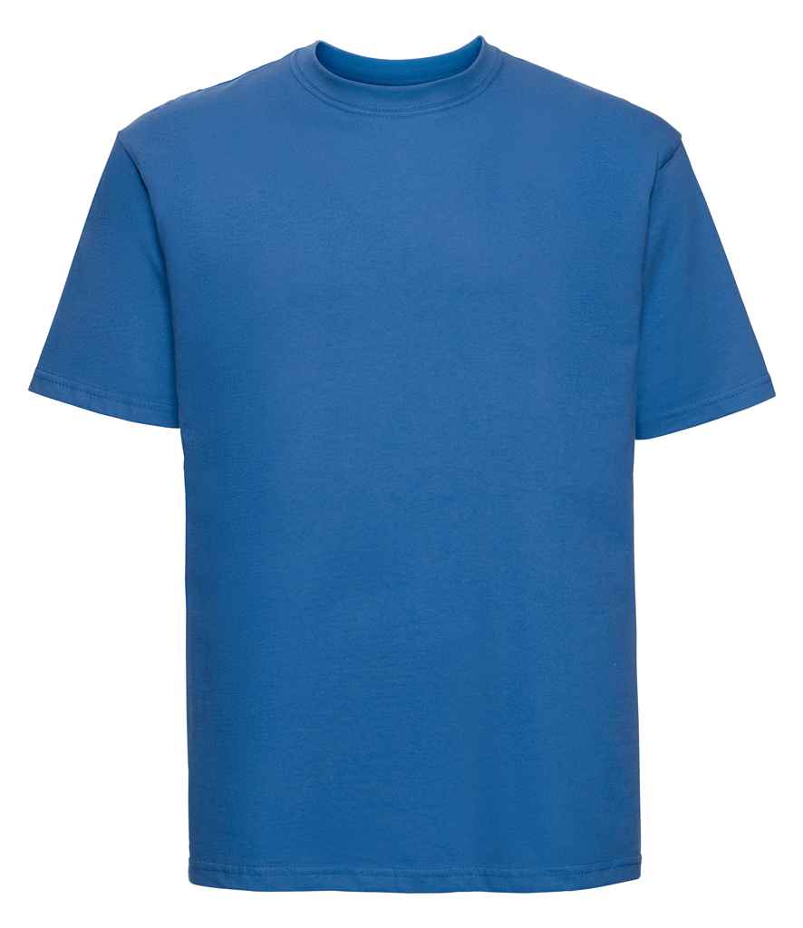 Russell Classic Ringspun T-Shirt in Azure by Russell — Custom branded clothing by Print Press, featuring premium embroidery produced in our specialist print lab in the UK.