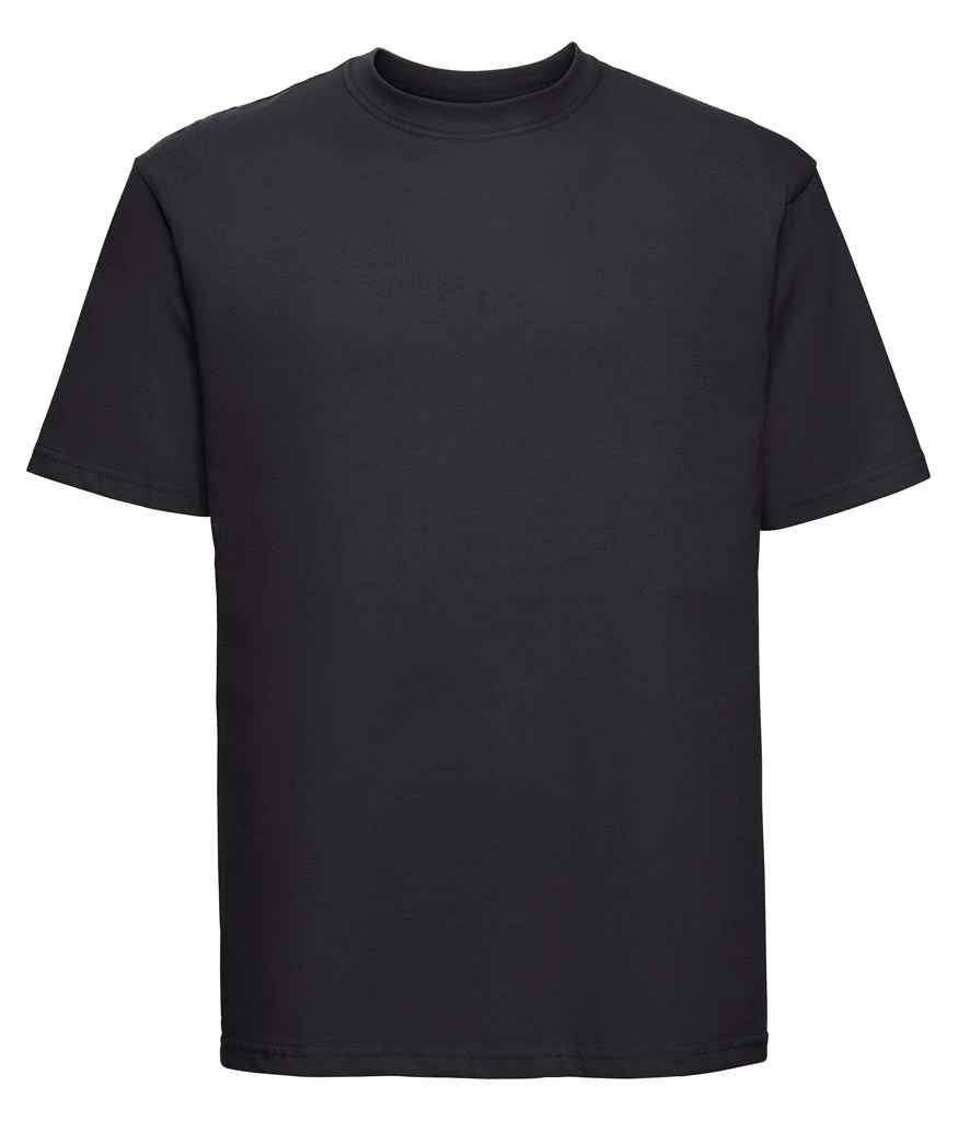 Russell Classic Ringspun T-Shirt in Black by Russell — Custom branded clothing by Print Press, featuring premium embroidery produced in our specialist print lab in the UK.