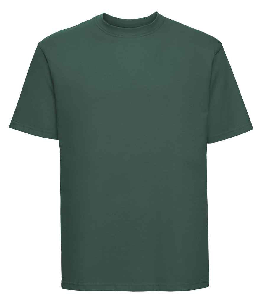 Russell Classic Ringspun T-Shirt in Bottle Green by Russell — Custom branded clothing by Print Press, featuring premium embroidery produced in our specialist print lab in the UK.