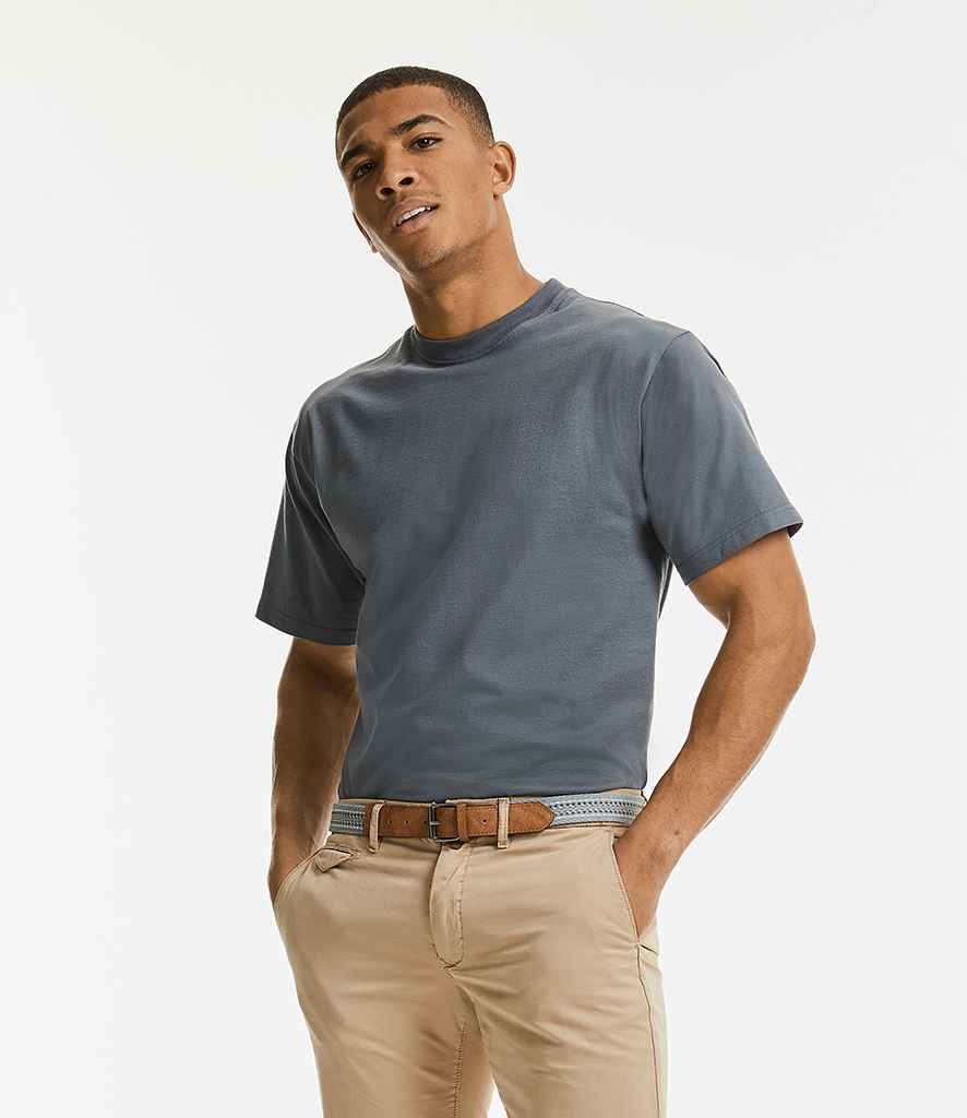 Russell Classic Ringspun T-Shirt in by Russell — Custom branded clothing by Print Press, featuring premium embroidery produced in our specialist print lab in the UK.