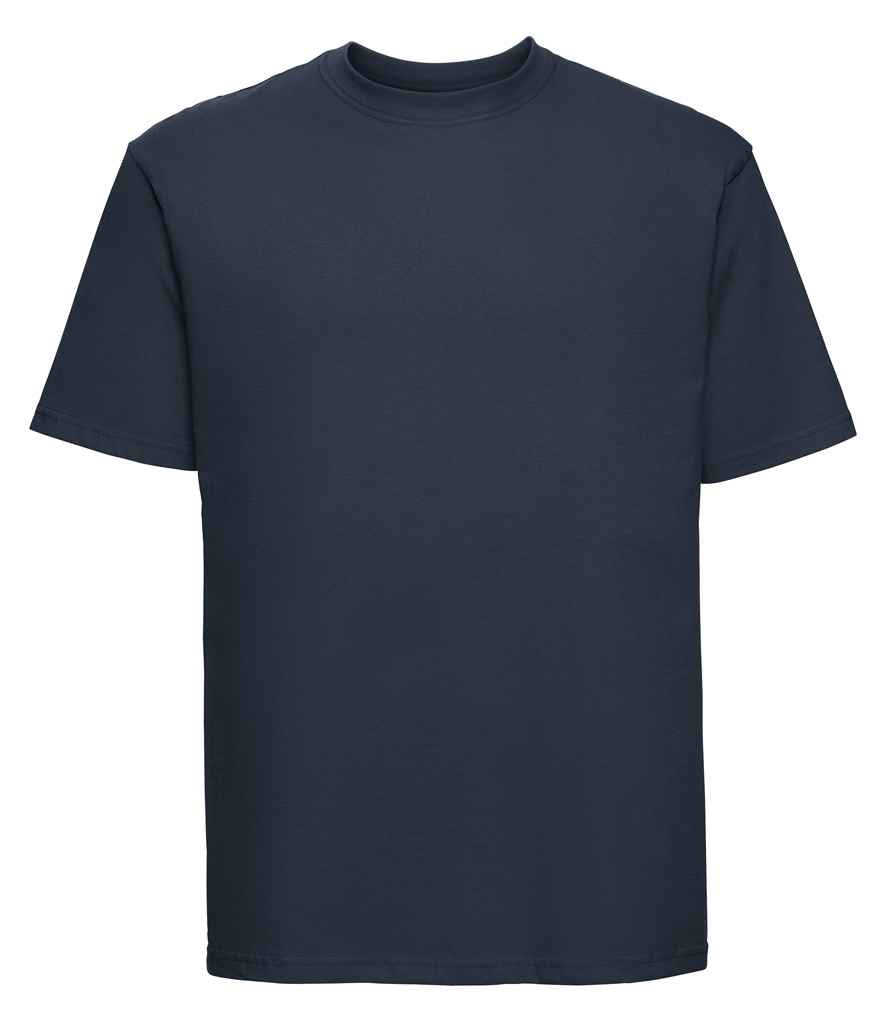 Russell Classic Ringspun T-Shirt in French Navy by Russell — Custom branded clothing by Print Press, featuring premium embroidery produced in our specialist print lab in the UK.