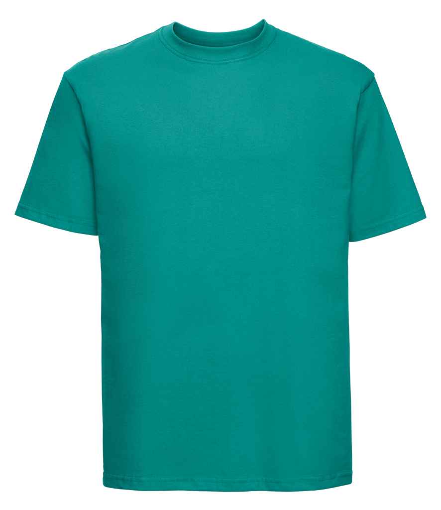 Russell Classic Ringspun T-Shirt in Winter Emerald by Russell — Custom branded clothing by Print Press, featuring premium embroidery produced in our specialist print lab in the UK.