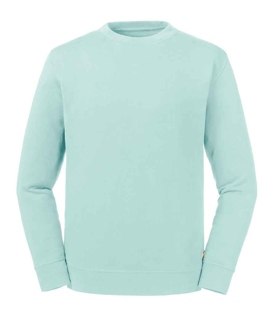 Russell Pure Organic Reversible Sweatshirt in Aqua by Russell — Custom branded clothing by Print Press, featuring premium embroidery produced in our specialist print lab in the UK.