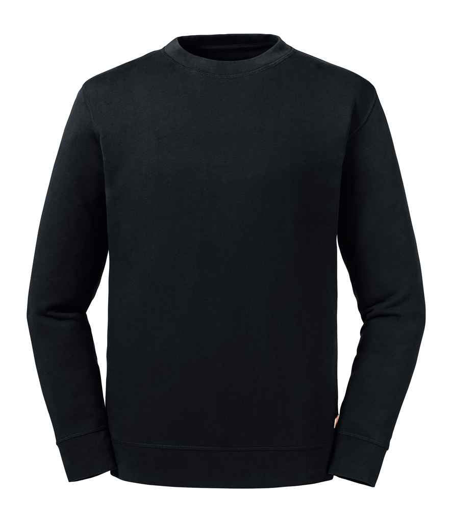 Russell Pure Organic Reversible Sweatshirt in Black by Russell — Custom branded clothing by Print Press, featuring premium embroidery produced in our specialist print lab in the UK.