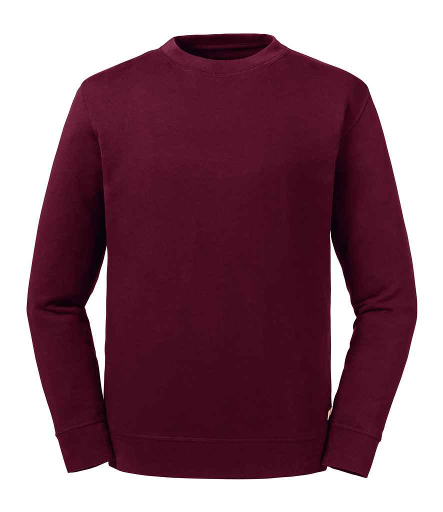 Russell Pure Organic Reversible Sweatshirt in Burgundy by Russell — Custom branded clothing by Print Press, featuring premium embroidery produced in our specialist print lab in the UK.