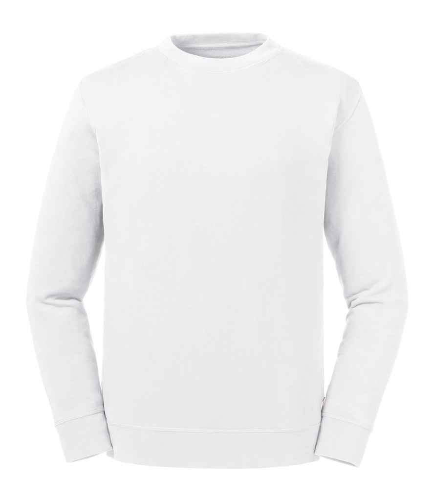 Russell Pure Organic Reversible Sweatshirt in White by Russell — Custom branded clothing by Print Press, featuring premium embroidery produced in our specialist print lab in the UK.