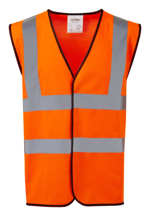 Hi Vis Vest in ORANGE by FORT — Custom branded clothing by Print Press, featuring premium embroidery produced in our specialist print lab in the UK.