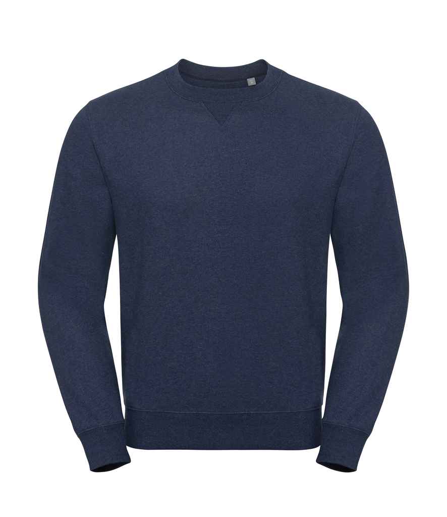 Russell Authentic Melange Sweatshirt in by Russell — Custom branded clothing by Print Press, featuring premium embroidery produced in our specialist print lab in the UK.