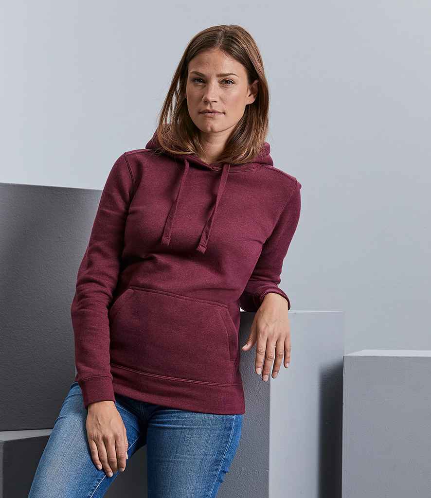 Russell Ladies Authentic Melange Hoodie in by Russell — Custom branded clothing by Print Press, featuring premium embroidery produced in our specialist print lab in the UK.