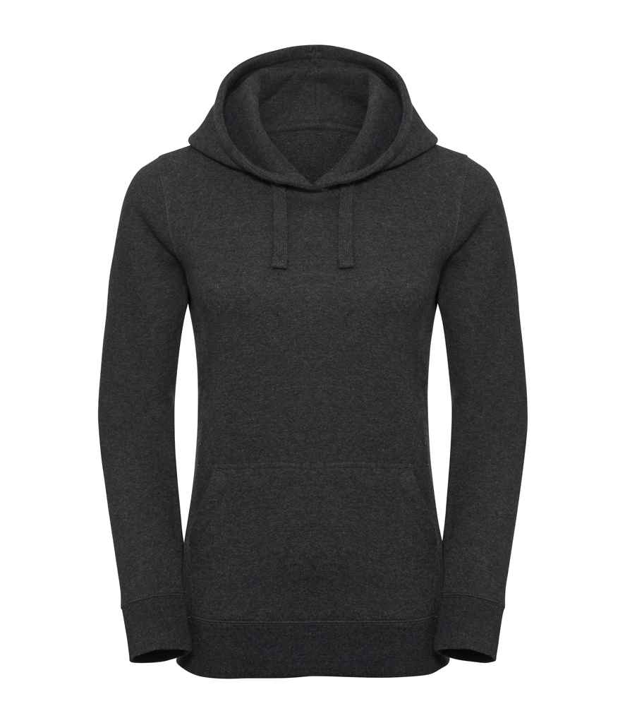 Russell Ladies Authentic Melange Hoodie in Charcoal Melange by Russell — Custom branded clothing by Print Press, featuring premium embroidery produced in our specialist print lab in the UK.