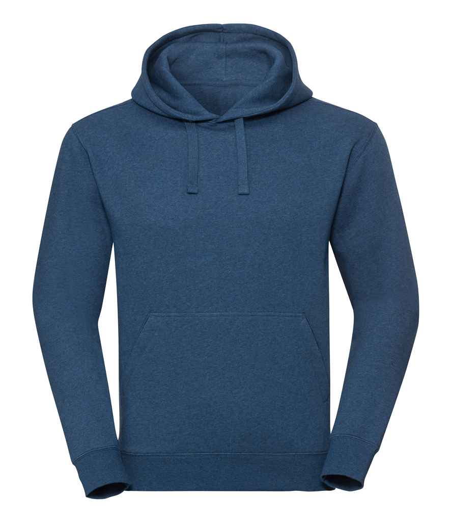 Russell Authentic Melange Hoodie in Ocean Melange by Russell — Custom branded clothing by Print Press, featuring premium embroidery produced in our specialist print lab in the UK.