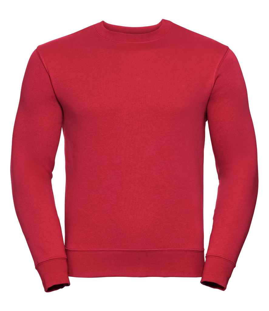 Russell Authentic Sweatshirt in Classic Red by Russell — Custom branded clothing by Print Press, featuring premium embroidery produced in our specialist print lab in the UK.