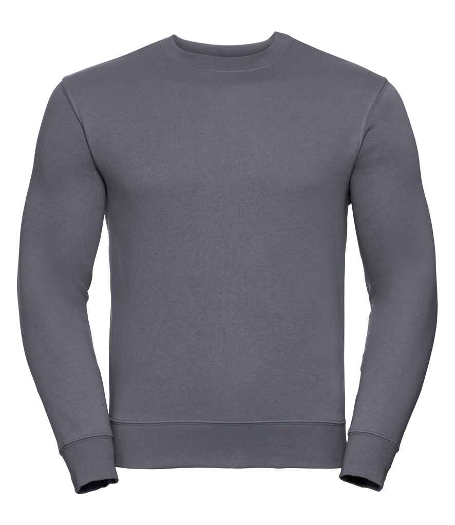 Russell Authentic Sweatshirt in Convoy Grey by Russell — Custom branded clothing by Print Press, featuring premium embroidery produced in our specialist print lab in the UK.