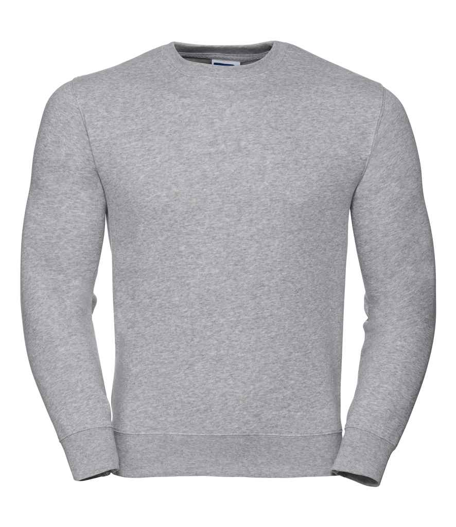 Russell Authentic Sweatshirt in Light Oxford by Russell — Custom branded clothing by Print Press, featuring premium embroidery produced in our specialist print lab in the UK.