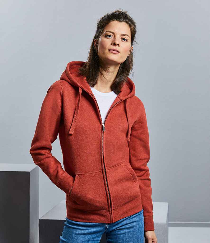 Russell Ladies Authentic Melange Zip Hoodie in by Russell — Custom branded clothing by Print Press, featuring premium embroidery produced in our specialist print lab in the UK.