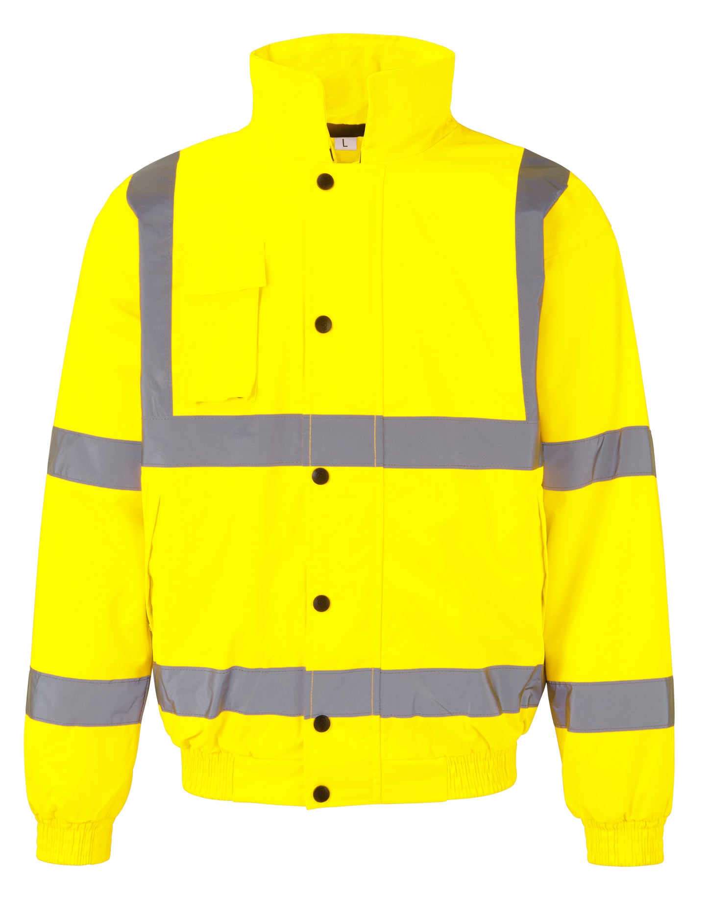 Hi Vis Bomber Jacket in YELLOW by FORT — Custom branded clothing by Print Press, featuring premium embroidery produced in our specialist print lab in the UK.