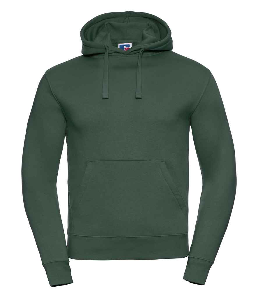Russell Authentic Hooded Sweatshirt in Bottle Green by Russell — Custom branded clothing by Print Press, featuring premium embroidery produced in our specialist print lab in the UK.