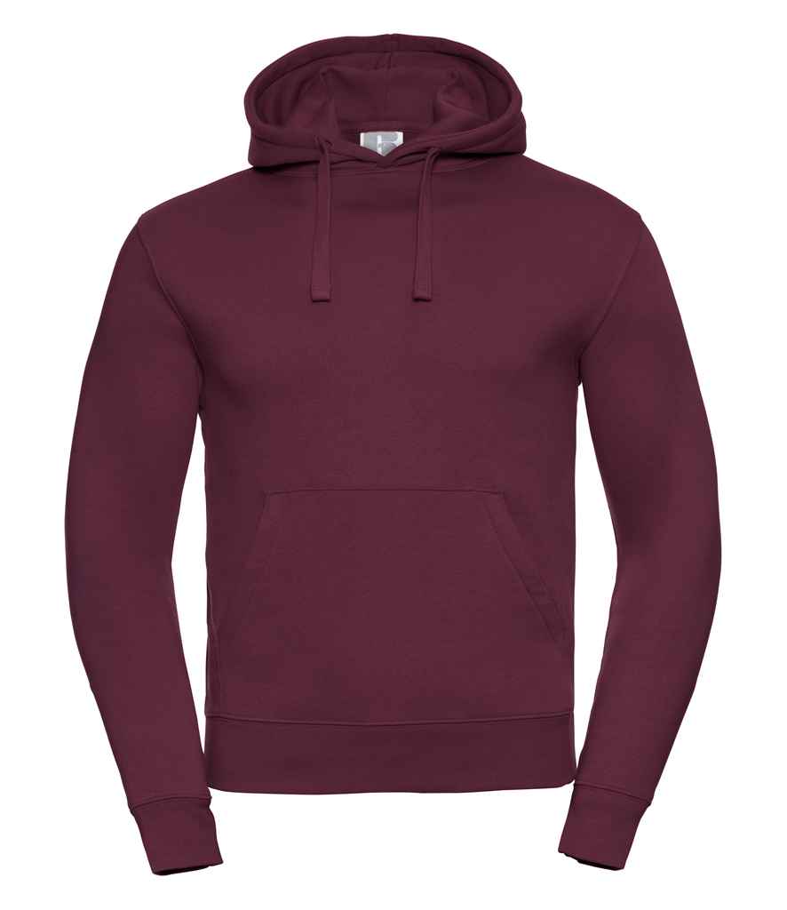 Russell Authentic Hooded Sweatshirt in Burgundy by Russell — Custom branded clothing by Print Press, featuring premium embroidery produced in our specialist print lab in the UK.