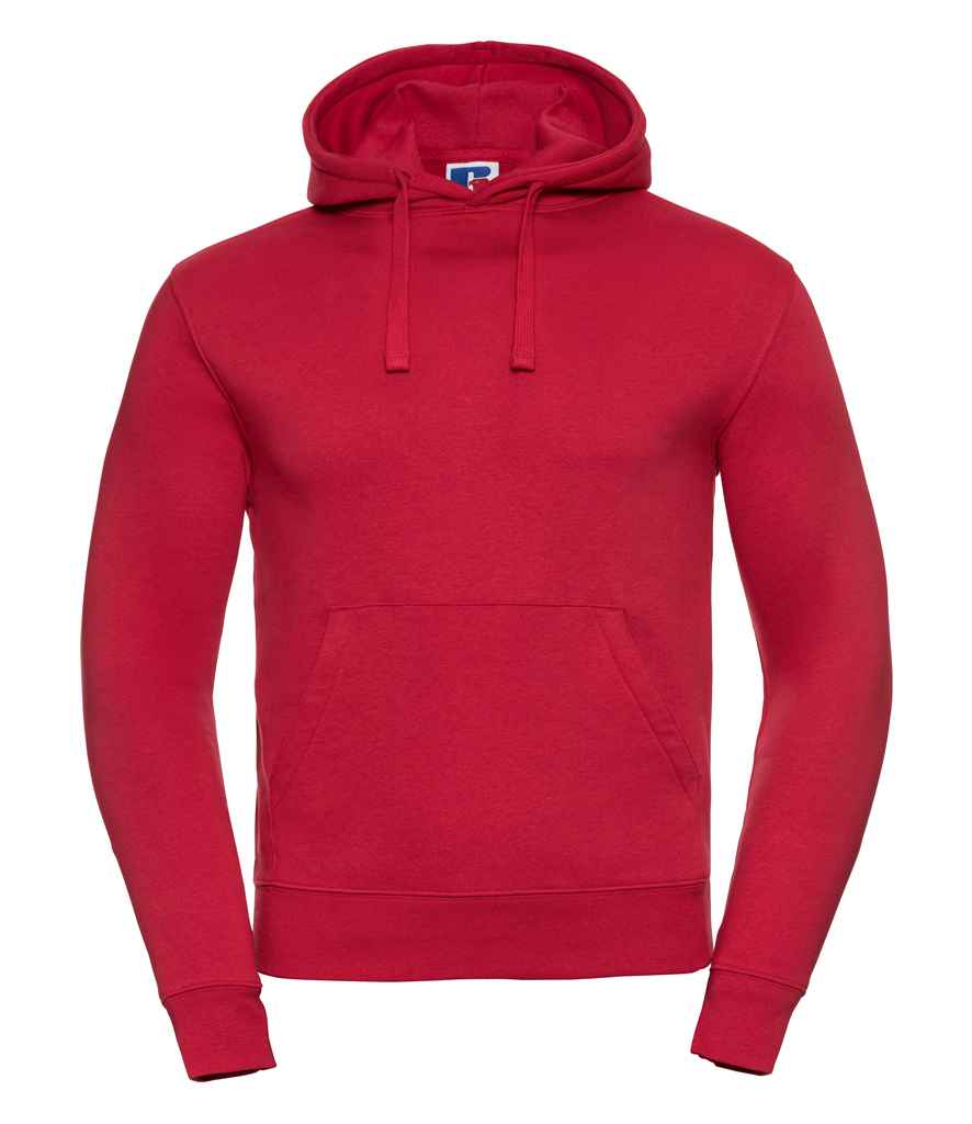 Russell Authentic Hooded Sweatshirt in Classic Red by Russell — Custom branded clothing by Print Press, featuring premium embroidery produced in our specialist print lab in the UK.