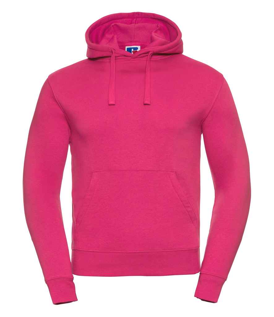 Russell Authentic Hooded Sweatshirt in Fuchsia by Russell — Custom branded clothing by Print Press, featuring premium embroidery produced in our specialist print lab in the UK.