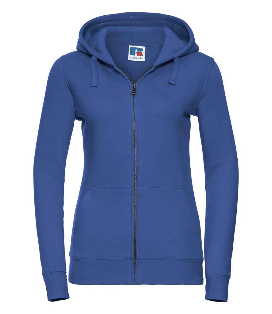 Russell Ladies Authentic Zip Hooded Sweatshirt in Bright Royal by Russell — Custom branded clothing by Print Press, featuring premium embroidery produced in our specialist print lab in the UK.