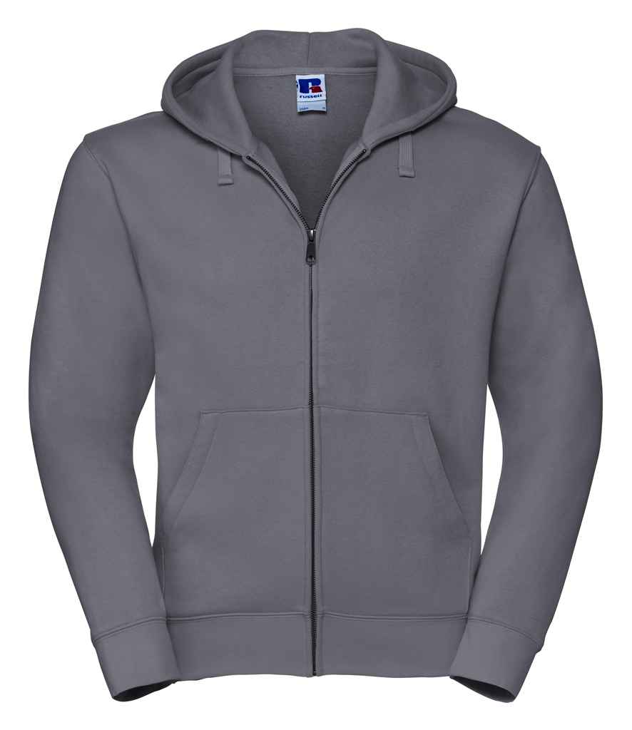 Russell Authentic Zip Hooded Sweatshirt in Convoy Grey by Russell — Custom branded clothing by Print Press, featuring premium embroidery produced in our specialist print lab in the UK.