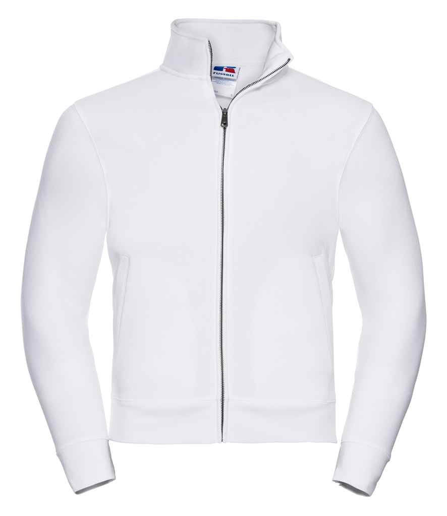 Russell Authentic Sweat Jacket in White by Russell — Custom branded clothing by Print Press, featuring premium embroidery produced in our specialist print lab in the UK.