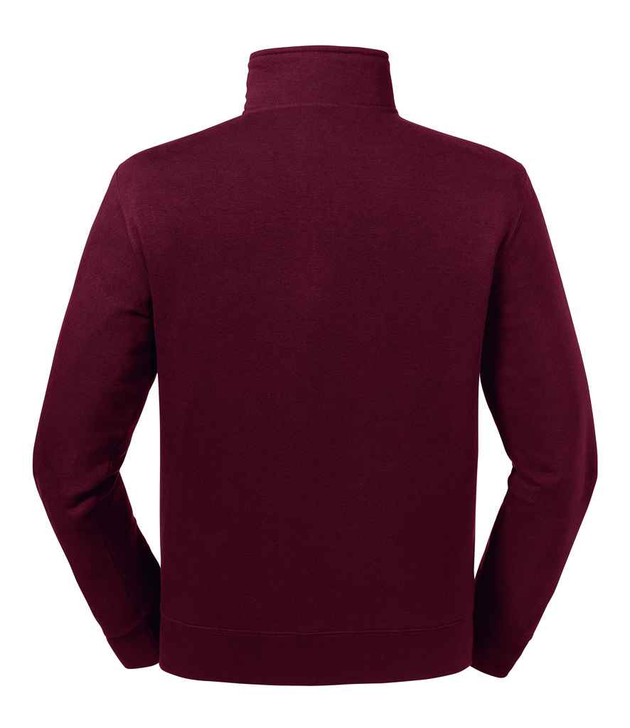 Russell Authentic Zip Neck Sweatshirt in by Russell — Custom branded clothing by Print Press, featuring premium embroidery produced in our specialist print lab in the UK.